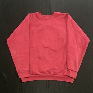 Vintage Tultex Sweatshirt Crewneck Pullover Mens Medium Pink 90s USA 1182